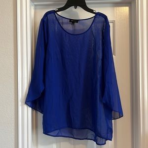 Woman’s AB Studio royal blue Blouse, Size XL, NWT